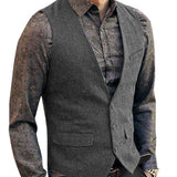 fall outfits men 2024 plus Size V-neck Original Multi-Pocket Casual Vest a Lot of Fashion