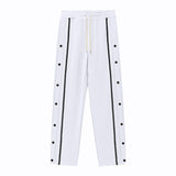 Casual Sports Breasted Pants Men's Autumn Loose Straight Drawstring plus Size Trousers