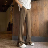 business casual outfits Spring and Autumn Suit Pants Men's and Women's Slim-Fit Loose Drop-down Suit Pants Men's Wide-Leg Casual Pants Trousers