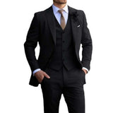 man outfit 2024 New Business Casual Men's Three-Piece Suit Bridegroom Suit Men's Wedding Banquet plus Size Suit Men