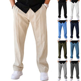 Riolio Young Men's Spring and Autumn Loose Straight Sports Casual Trousers American Oversize Long Pants