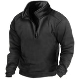 Outdoor Sports Double-Sided Fleece Sweater Men's Spring and Autumn Pullover Stand Collar Sweater Polar Fleece Jacket Warm Top