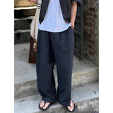 mens fall fashion Fashion Trendy Suit Pants Men's Autumn Loose Korean Style Wide Leg Mopping Casual Pants Long Pants