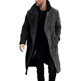 mens clothing styles casual New Woolen Coat Men's Thickened Coat Hot Single Woolen Trench Coat