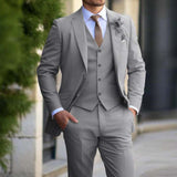 man outfit 2024 New Business Casual Men's Three-Piece Suit Bridegroom Suit Men's Wedding Banquet plus Size Suit Men