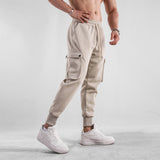 Sports Trousers Men's Running Loose Autumn and Winter Close-up Ankle-Tied American Fitness Pants Three-Dimensional Book Bag Casual Sweatpants