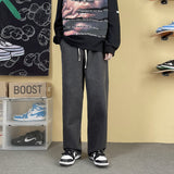 grunge dti Solid Color Workwear Jeans Men's Loose Spring and Autumn Mopping Trousers Ins Hong Kong Style Hip Hop High Street Pants