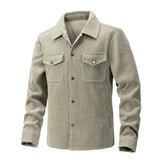 Double-Sided Coat Spring and Autumn Corduroy Casual Men's Fashion Slim Solid Color Men's Top