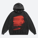 Riolio - Red Face Hoodie - chill guy 90s fashion mens fashion