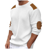 Riolio  Autumn Winter Men Sweater Pullover New Round Collar Solid Color Long-Sleeved Pullover Fashion Male Casual Pullovers