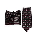 Riolio  Business Men Tie Set With Bowtie Pocket Square Cufflinks Necktie Suit Set Paisley Dot Floral Style New Fashion Classic Bow Tie