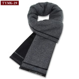 Riolio  Luxury Scarf Man Winter Warm Wool Scarf For Men Cashmere Scarves Casual Plaid Male Long Pashmina Outdoor Shawls Man Muffler Gift