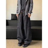 Riolio  Baggy Jeans Men Distressed Wash Cargo Trousers Streetwear Wide Leg Drop Croch Hip Hop Joggers with Big Pockets for Teen Boys