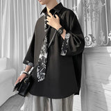 Riolio Spring Summer New Solid Color Short Sleeve Men's Clothing Loose Oversized Fashion Casual Lapel Single-breasted Youth Shirt