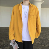 Riolio  Advanced Style Outerwear for Men Long Sleeved Cool and Loose Casual Jacket Men's Korean Style Top
