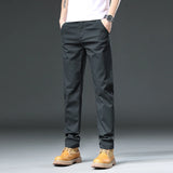 Riolio  Spring Summer Fashion Straight Men Casual Pants Embroidery Male Trousers Stretch Men's Clothes Khaki Plus Size 40