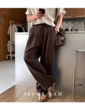 Riolio New Japanese Retro Men Casual Pants Luxury Draped Wide Leg Leisure Solid Color Straight Trousers High Quality Elegant Sweatpants