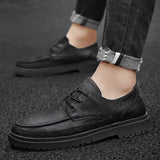 Riolio  Men's Classic Formal Dress Lace Wedding Business Shoe Casual Shoes Breathable Fashion Sports Shoes Le Fu Shoes