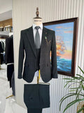 Riolio  New Elegant Plaid Men's Suits 3 Pieces Business Party Wear Notched Lapel Slim Fit Suit Set For Piano Performance S-3XL Tuxedo