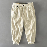 Riolio  Retro Corduroy Casual for Men Three-dimensional Cutting Loose Straight Versatile Trendy American Long Pants