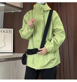 Riolio Spring Autumn Casual Jacket Men/Women Zipper Design High Quality Unisex Outdoor Waterproof Hooded Windbreaker Coats 5Colors