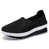 Riolio  Women's Multi-color Mesh Dress in Large Size Lightweight Round Toe Flat Heel Comfortable Breathable Woven Fabric Shoes