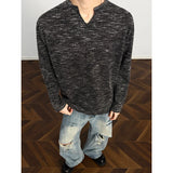 Riolio  Autumn Long Sleeved T-shirt Men Fashion Tie Dye T-shirt Men Streetwear Hip-hop Loose V-neck T Shirt Mens Top Large Size 5XL