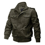 Riolio  Autumn Mens Cotton Bomber Jackets Casual Man Multi-pocket Tactical Windbreaker Coats Men Stand Collar Hiking Jacket Clothing 6XL