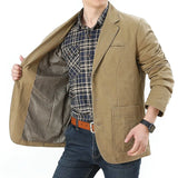 Riolio Men's Business Jackets for Suits Autumn Men's Casual Denim Jackets Executive Jackets Men's Pure Cotton Washed Denim Jackets