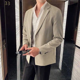 Riolio WELL DRESSED MEN Male Blazer Dress Jackets Slim Fit Long Thin Men's Suit Business Spring Clothes Simple Breasted Coat Fashion 2024 Casual New In