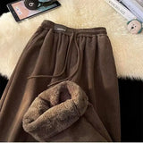 Riolio  American autumn and winter men and women trendy personalized straight leg casual pants for couples loose fitting Harajuku pants