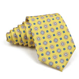 Riolio  High Quality Classic Men's 7.5cm Tie Soft Smooth Green Blue Colorful Paisley Flower Necktie Daily Wear Business Accessories Gift