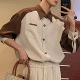 Riolio  Men Shirt Color Matching Casual Shirts Spring Streetwear Fashion Trend Valentines Long-Sleeve Tops Old Money Men'S Wear New