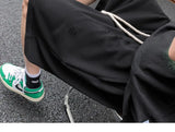 Riolio  High Street Ripped Men Summer Retro Sports Cropped Pants