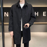 Riolio Trench Coat For Men High-end Autumn And Winter Thin Overcoat High Street Japan Style Thin Long Jackets Men Coat Fashion Clothing