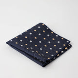 Riolio  24cm Korean Striped Plaid Pocket Square Men Young Boys Brown Casual Handkerchief Scarf Personalized Versatile Suit Pocket Towel