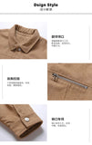 Riolio Winter Jackets for Men Fleece Thicken Warm Corduroy Jackets Male Outwear Fashion Single Breasted Coats Thermal Windbreaker Parka