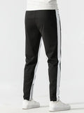 Riolio Men Sweatshirts Jogging Pants Men Casual Pants Men Stylish Color Block Zip Pockets Drawstring Sports Skinny Pants Trousers Pants