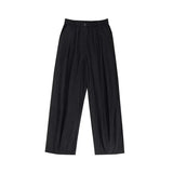 Riolio New Japanese Style Men Draped Wide Leg Pants Light Luxury Leisure Solid Color Straight Trousers Premium Elegant Sweatpants M-3XL