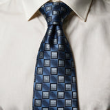 Riolio  New Luxury Silk Neckties Plaid Diamond Pattern Neck Ties For Men 10CM Casual Gray Green Soft Tie Groom Wedding Accessories