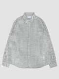 Riolio  American Sle Hard Man Plaid irt Men's Bubble Cloth Texture Loose Long Sve Open Cardigan Casual Workwear ket Sle S...