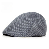 Riolio Korean Version of Men's and Women's Berets Solid Color Hollow Mesh Caps Forward Caps Breathable Summer Sun Hats
