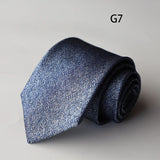 Riolio  Handmade 8cm Dots Striped Neckties Business Formal Dress Professional Men's Silk Ties Wedding Party Suit Cravat Brown Neck Tie