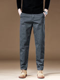 Riolio  97% Cotton Men's Cargo Pants Retro Splicing Work Straight Jogger Trousers Fall New Loose Casual Brand Pants Khaki Grey