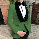 Riolio  Royal Blue Men Suits Slim Fit 3 Piece Double Breasted Suit Men Wedding Prom Party Business(Blazer+Vest+Pants)  Suits for Men