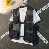 Riolio Men's Summer Thin Me Vest Breathable Outdoor Casual Fiing Vest Multi-ket Photoaphy Lightweight V-Ne Zipper Closure