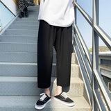 Riolio  Casual Loose Straight Wide Leg Pants Solid Color Simplicity Thin Spring Summer Fashion Comfortable Sports Men's Clothing