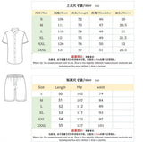 Riolio  Summer Men's New Trendy Brand Random Printing Fashion Two-piece Set Casual Loose Short-sleeved Shorts Set
