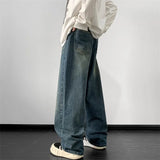 Riolio  Jeans men Wide Leg Jeans Male Loose Straight Denim Pants Autumn Harajuku Vintage Blue Jean Trouser Streetwear Clothes