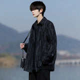 Riolio Long Sleeve Shirts Striped Spring outdoor Fashing New Breathable Hiking Work Shirt Casual Button Down Shirt with Pocket